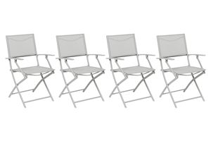 Zahradní kovová židle MODULA - šedá1